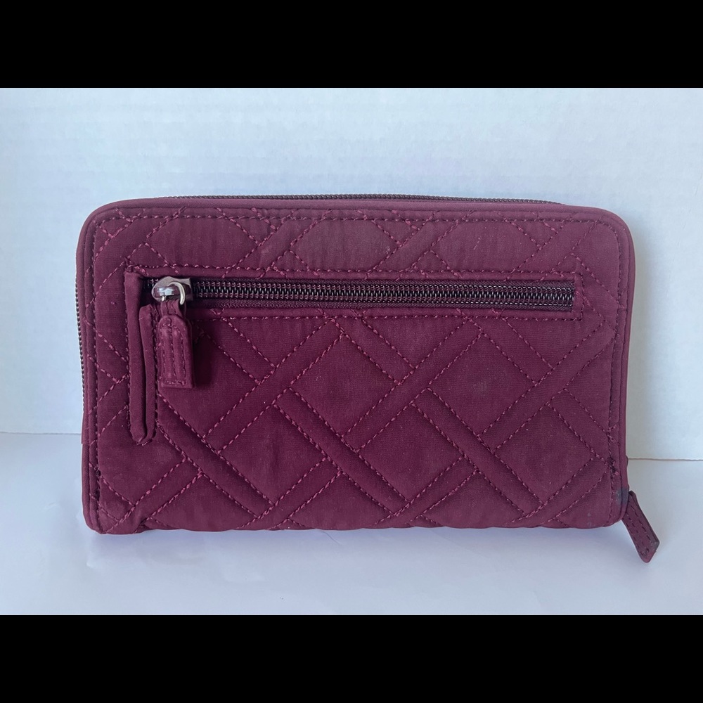 Vera Bradley quilted maroon wallet